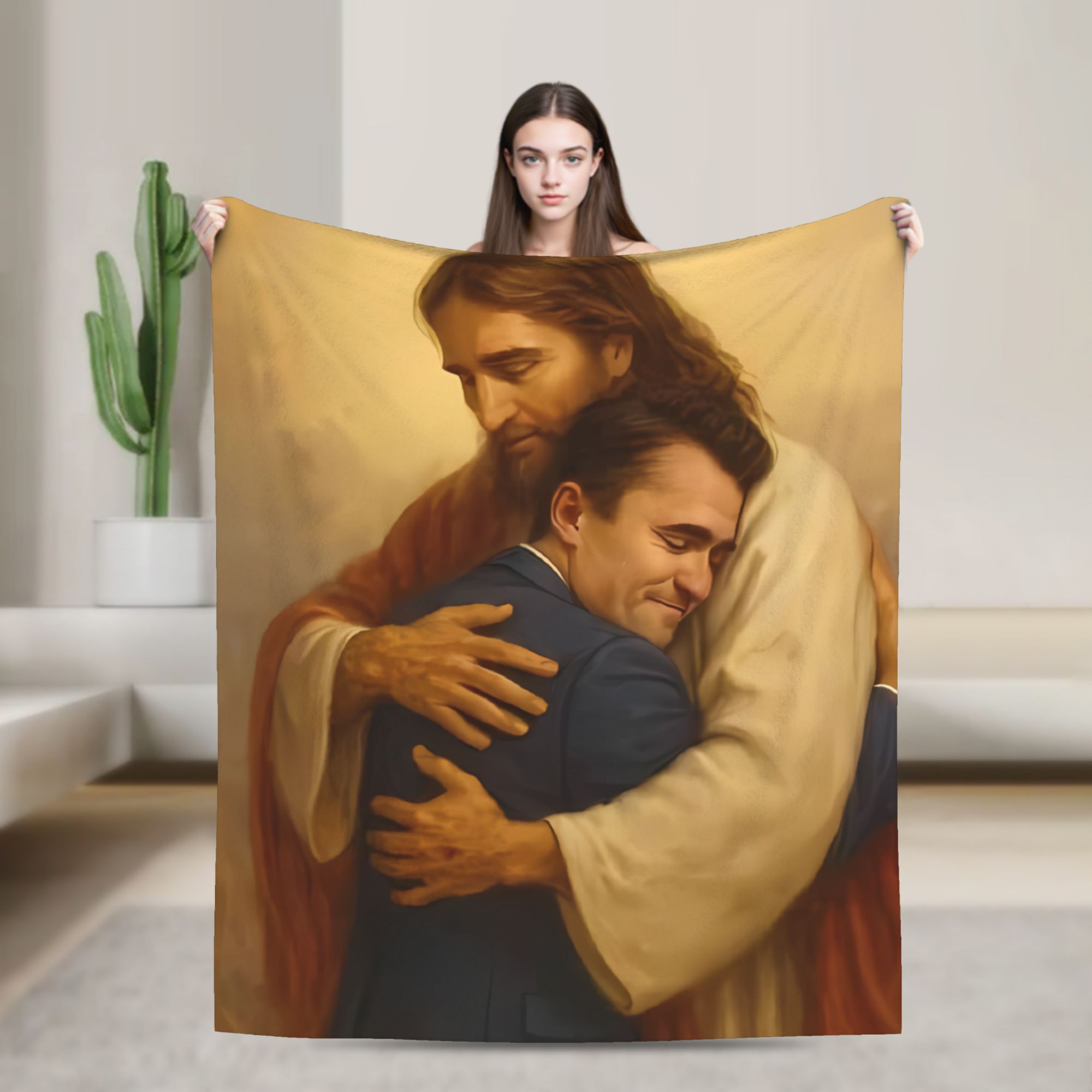 Neutral Throw Blanket - ผ้าห่มนุ่มสบายลายชาร์ลี เคอร์ก สำหรับเดินทาง ผ้าห่มขนนุ่มสำหรับโซฟา เก้าอี้ ผ้าคลุมเตียง