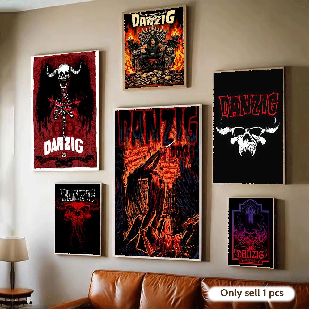 Home Decor Living Room Ideas - วงดนตรีเฮฟวีเมทัล ดี-แดนซิกโปสเตอร์ศิลปะติดผนังแบบมีกาวในตัวสมัยใหม่สำหรับห้องนอนและห้องนั่งเล่นตกแต่งบ้าน, ไอเดียของขวัญที่ดี