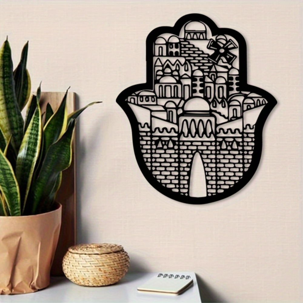 Home Decor In - CIFBUY งานศิลปะติดผนังเหล็ก สถาปัตยกรรมอิสลาม เมืองศักดิ์สิทธิ์เยรูซาเล็ม ประติมากรรมโลหะ ทนทานต่อสภาพอากาศ