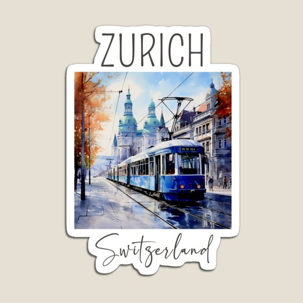 Home Decor Zurich - การออกแบบสีน้ําของซูริกสวิตเซอร์ลแม่เหล็กเด็กตลกผู้ถือตู้เย็นตกแต่งแม่เหล็กสําหรับตู้เย็นหน้าแรกที่มีสีสัน