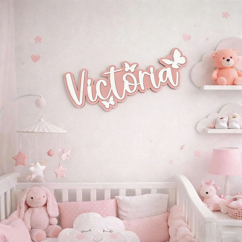 ป้ายชื่อไม้ลายการ์ตูนผีเสื้อแบ - Home Decor Diy บทวิจารณ์และราคา