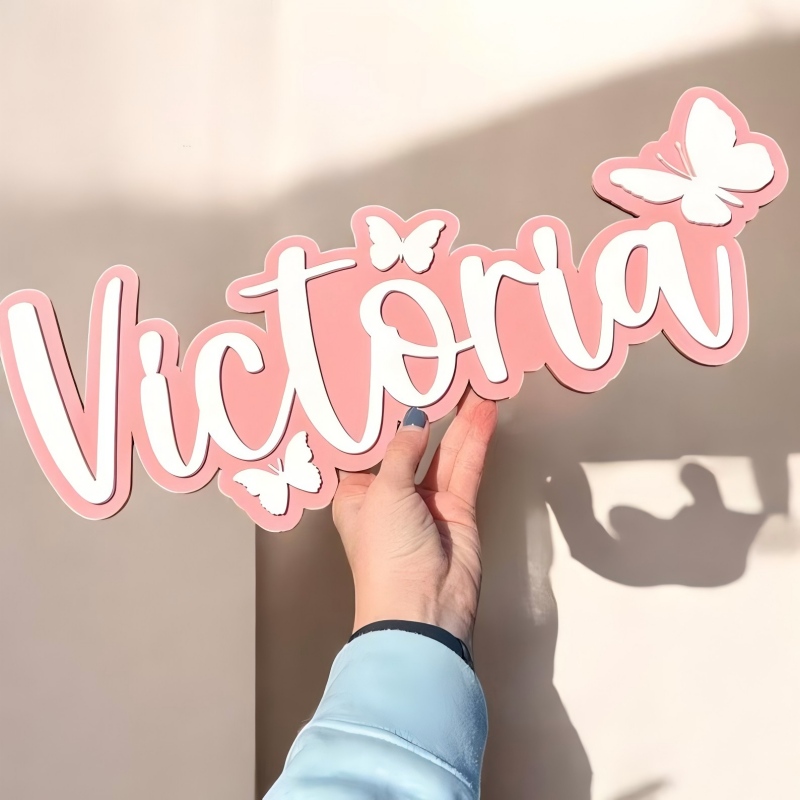 ป้ายชื่อไม้ลายการ์ตูนผีเสื้อแบ - Home Decor Diy บทวิจารณ์และราคา