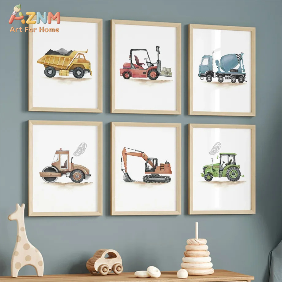 โปสเตอร์ตกแต่งบ้านลายการ์ตูนรถ - Home Decor Japandi บทวิจารณ์และราคา