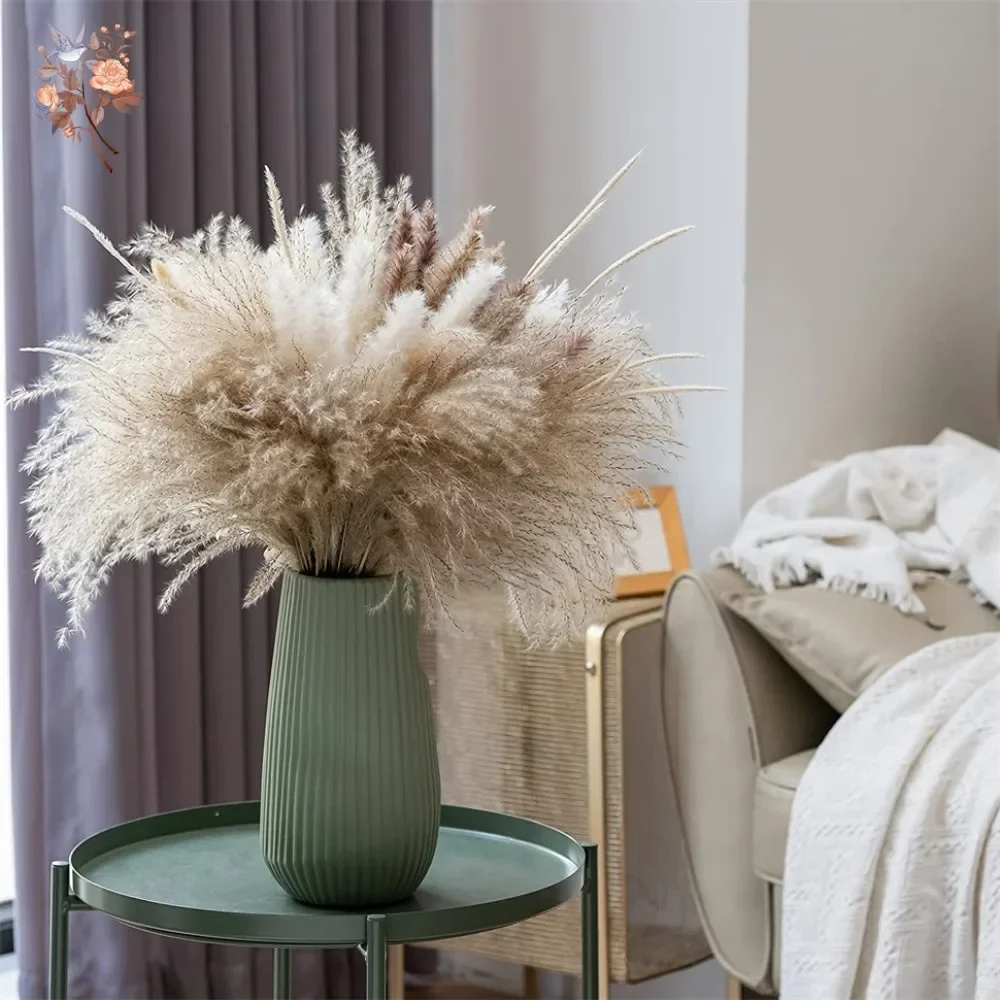 ดอกแพมพัสแห้งธรรมชาติ 88 ชิ้น  - Pampas Grass Decor บทวิจารณ์และราคา