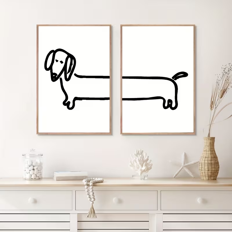 2 ชิ้น โมเดิร์น ดัชชุนด์ ภาพพิ - Home Decor Reviews บทวิจารณ์และราคา