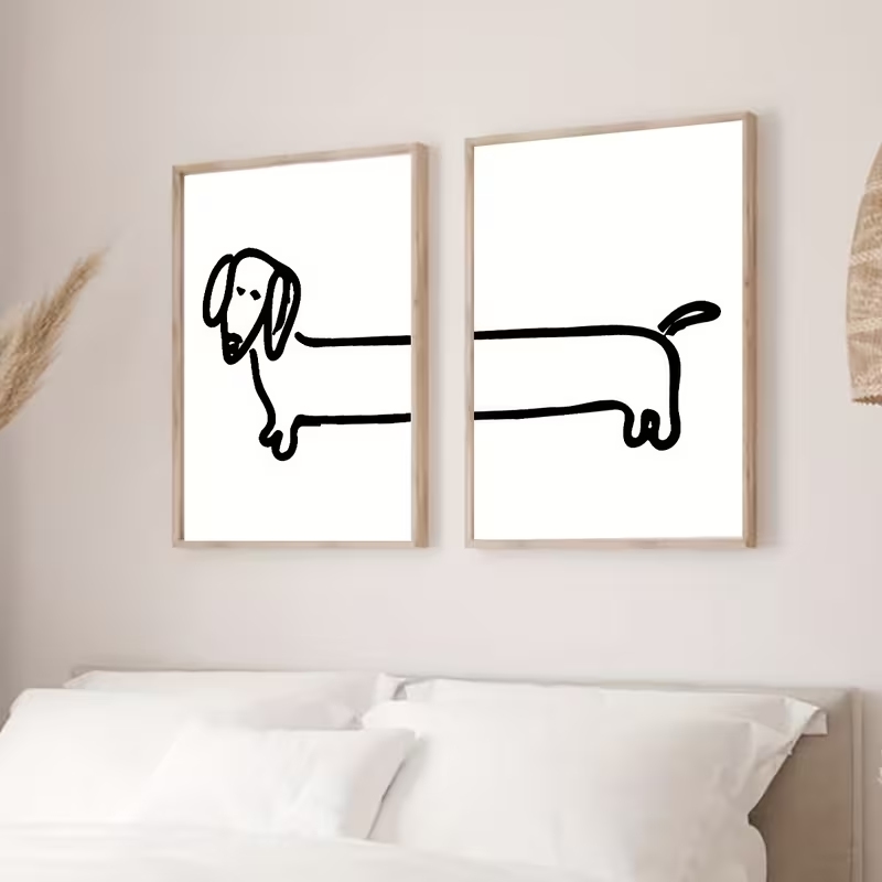 2 ชิ้น โมเดิร์น ดัชชุนด์ ภาพพิ - Home Decor Reviews บทวิจารณ์และราคา