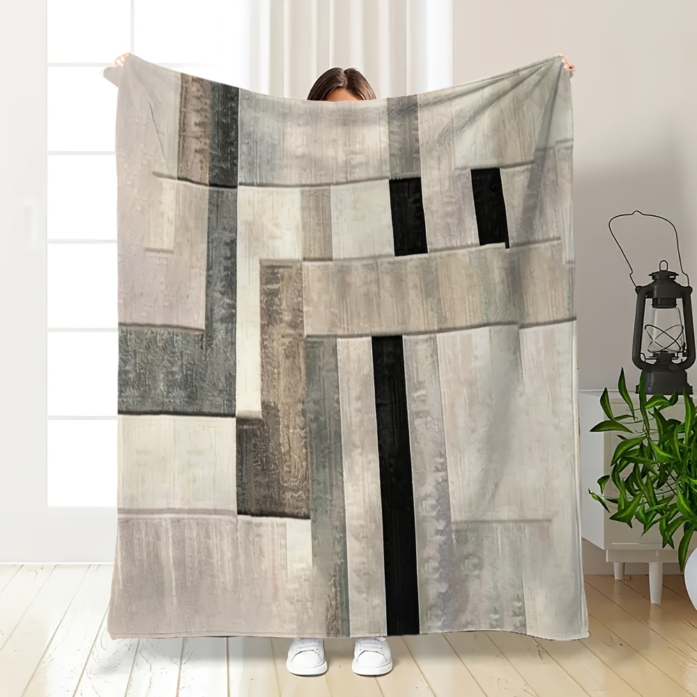 ผ้าห่มนุ่มหรูหราทำจากโพลีเอสเต - Neutral Throw Blanket บทวิจารณ์และราคา