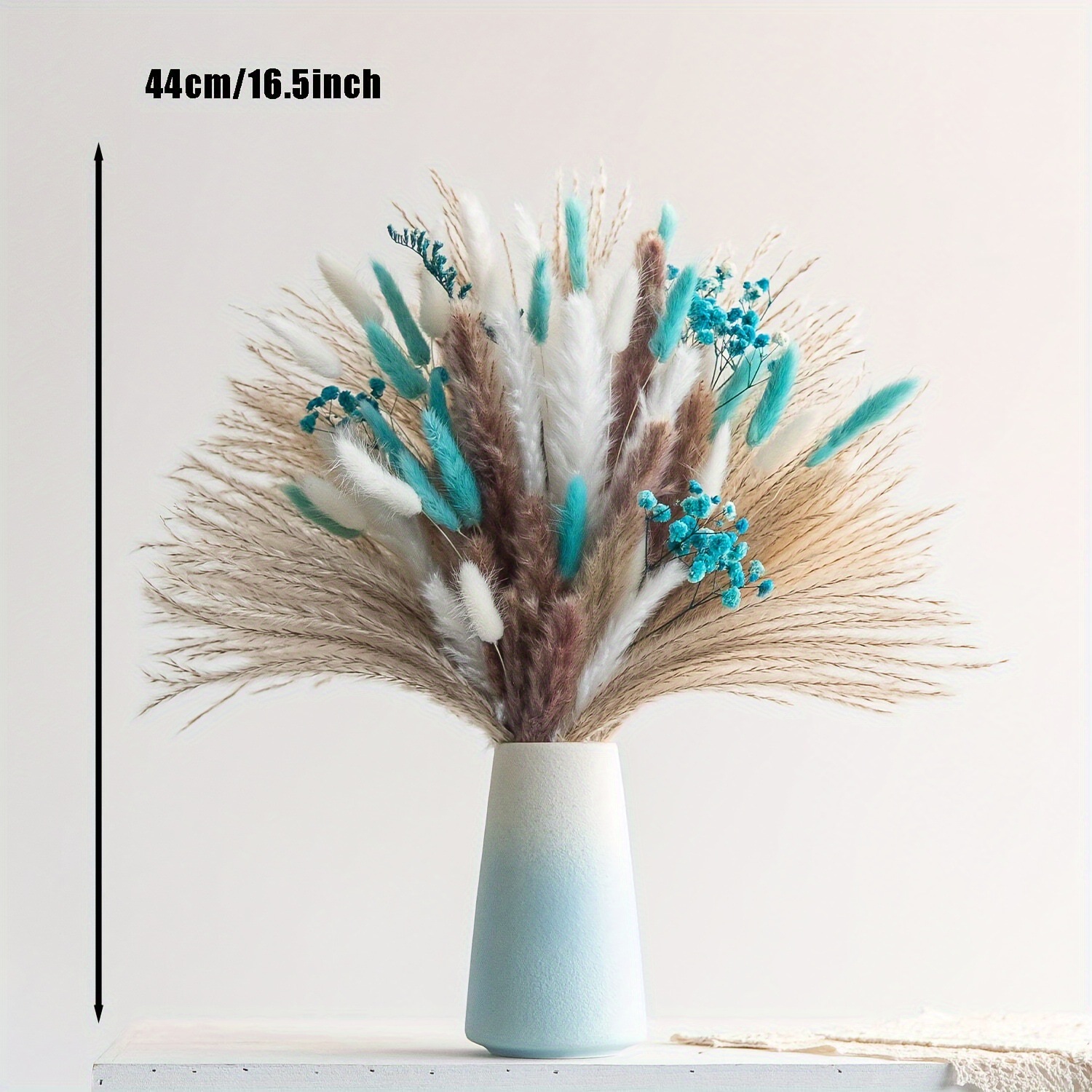 ช่อดอกไม้แห้งสีฟ้าทิฟฟานี่ พร้ - Pampas Grass Decor บทวิจารณ์และราคา