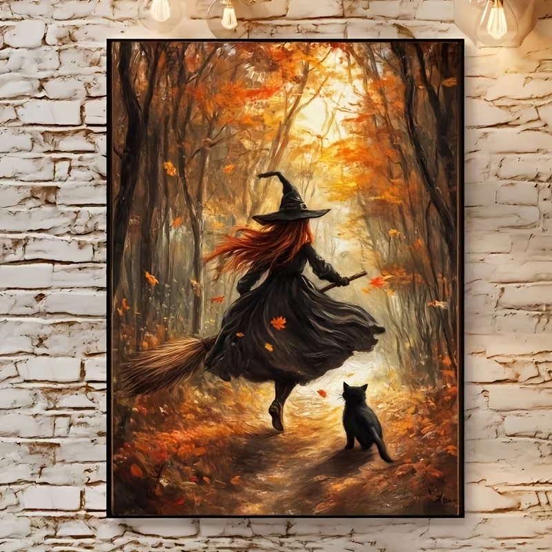 ภาพพิมพ์บนผ้าแคนวาสลายแม่มดฮาโ - Home Decor Reviews บทวิจารณ์และราคา