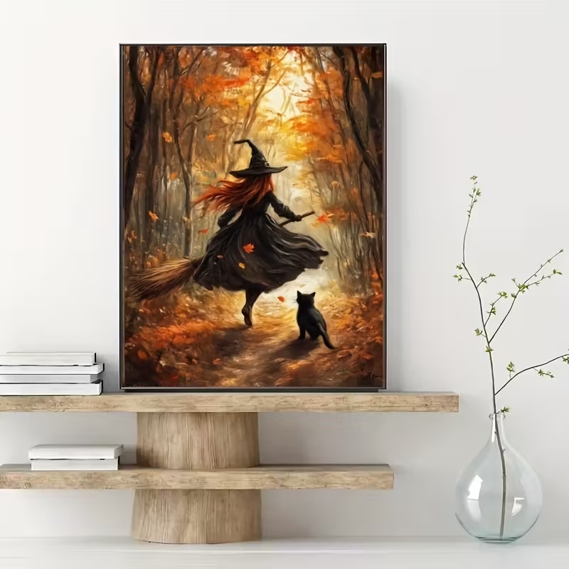 ภาพพิมพ์บนผ้าแคนวาสลายแม่มดฮาโ - Home Decor Reviews บทวิจารณ์และราคา