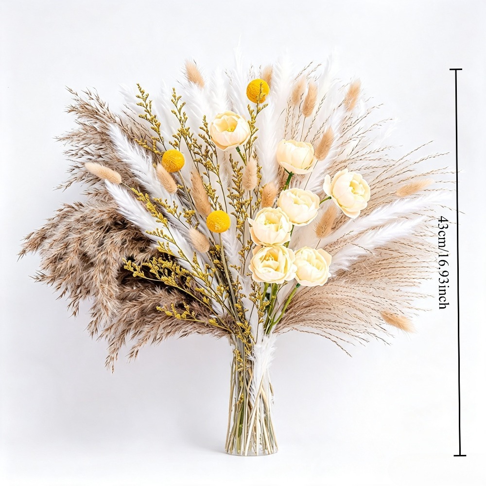 ช่อดอกไม้แห้งผสม, แพมพัสกราส,  - Pampas Grass Decor บทวิจารณ์และราคา