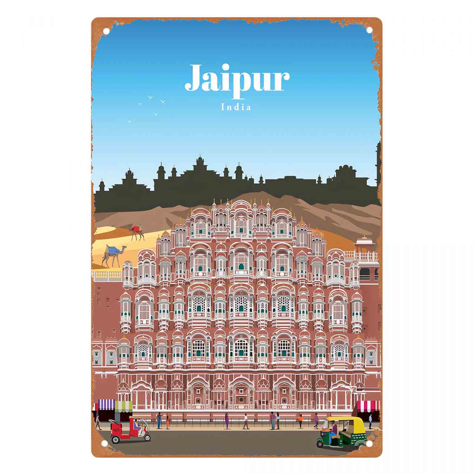 ป้ายโลหะตกแต่งผนังรูปอาคารฮาวา - Home Decor Jaipur บทวิจารณ์และราคา