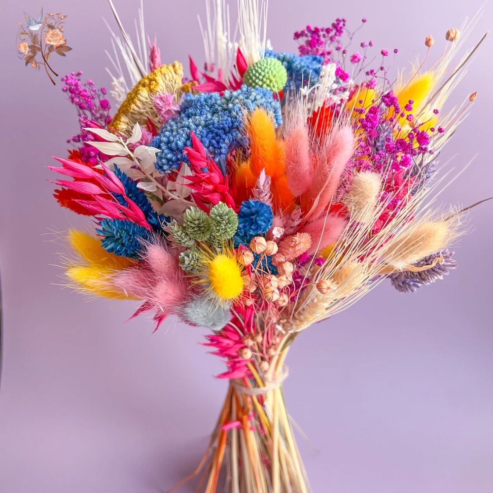 ช่อดอกไม้แห้งหลากสีสันสำหรับเจ - Pampas Grass Decor บทวิจารณ์และราคา