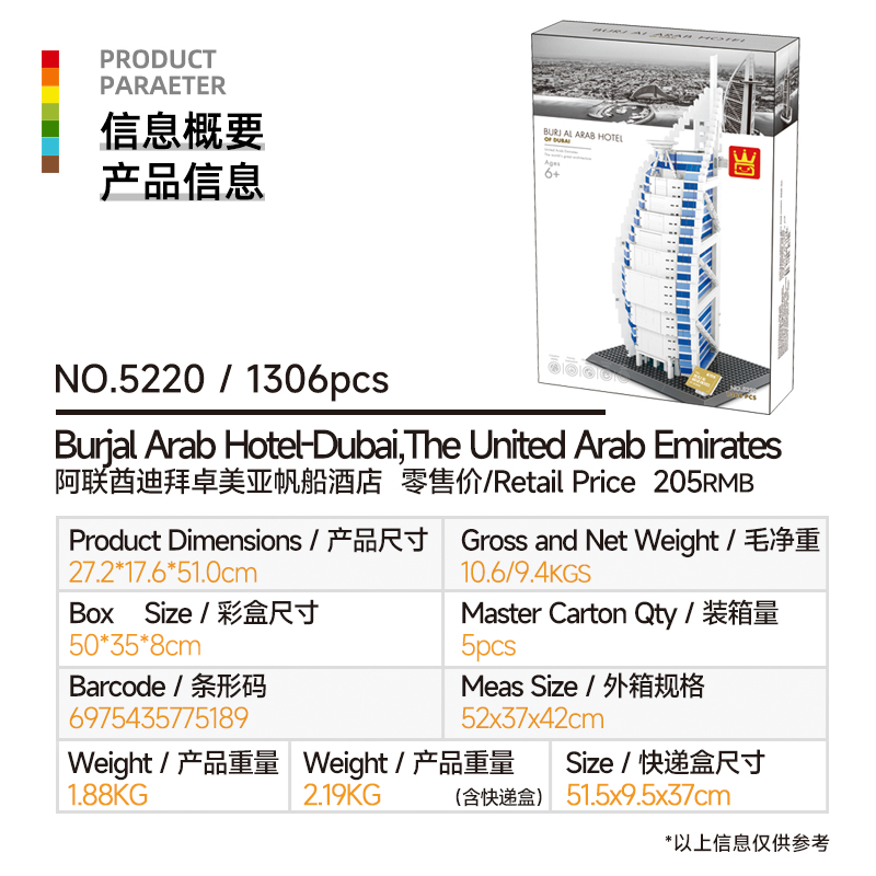 ชุดโมเดลบูร์จ อัล อาราบ 1306 ช - Home Decor Uae บทวิจารณ์และราคา
