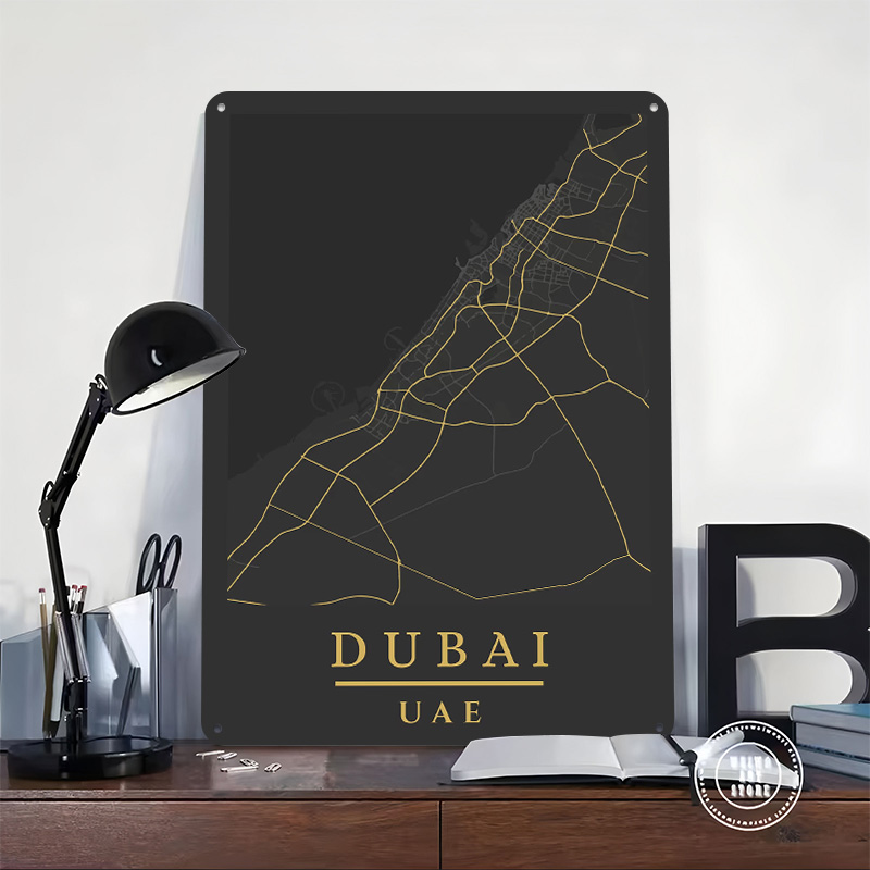 โปสเตอร์พิมพ์ลายแผนที่ดูไบ สหร - Home Decor Uae บทวิจารณ์และราคา