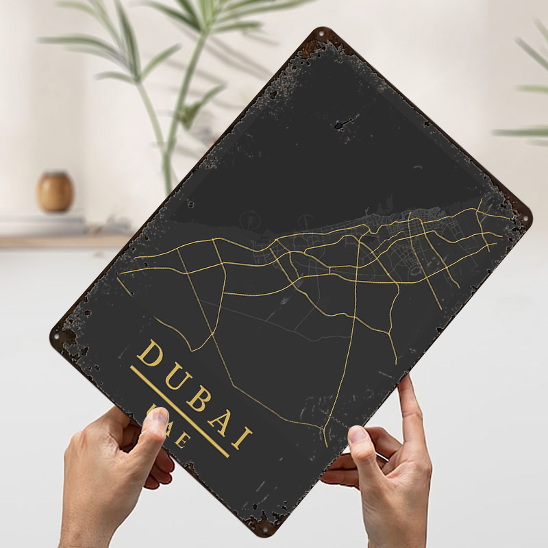 โปสเตอร์พิมพ์ลายแผนที่ดูไบ สหร - Home Decor Uae บทวิจารณ์และราคา