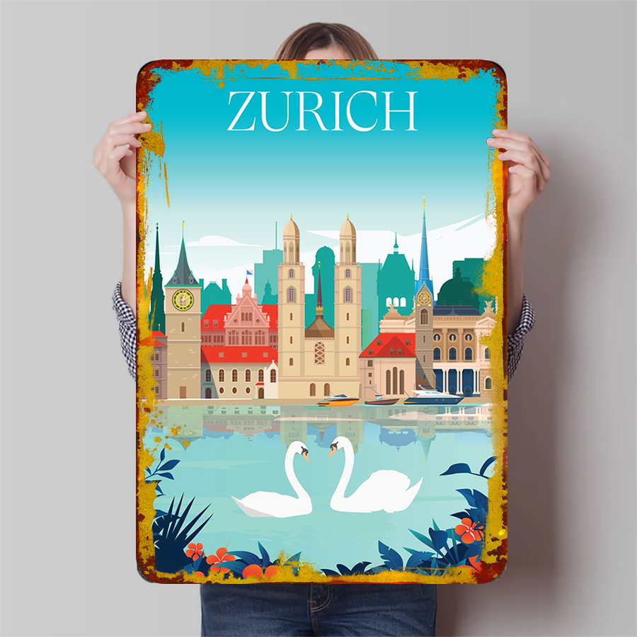 ซูริก City Skyline พร้อม Lake  - Home Decor Zurich บทวิจารณ์และราคา
