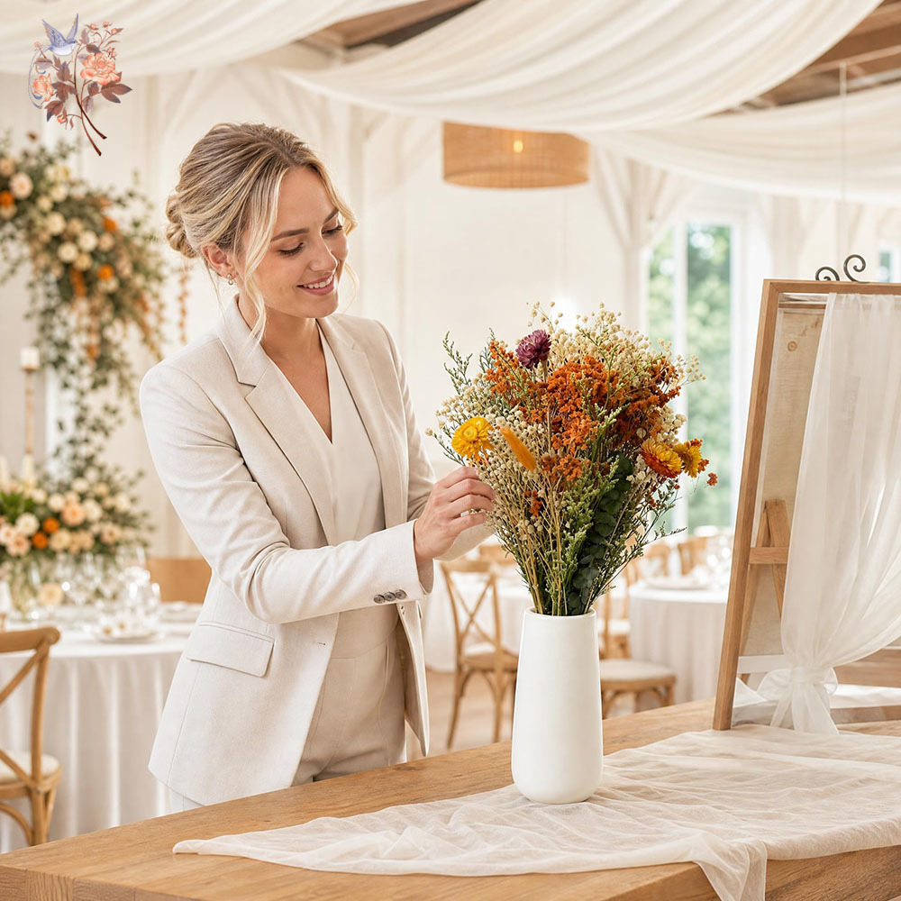 ช่อดอกไม้แห้งฤดูใบไม้ร่วง หญ้า - Pampas Grass Decor บทวิจารณ์และราคา