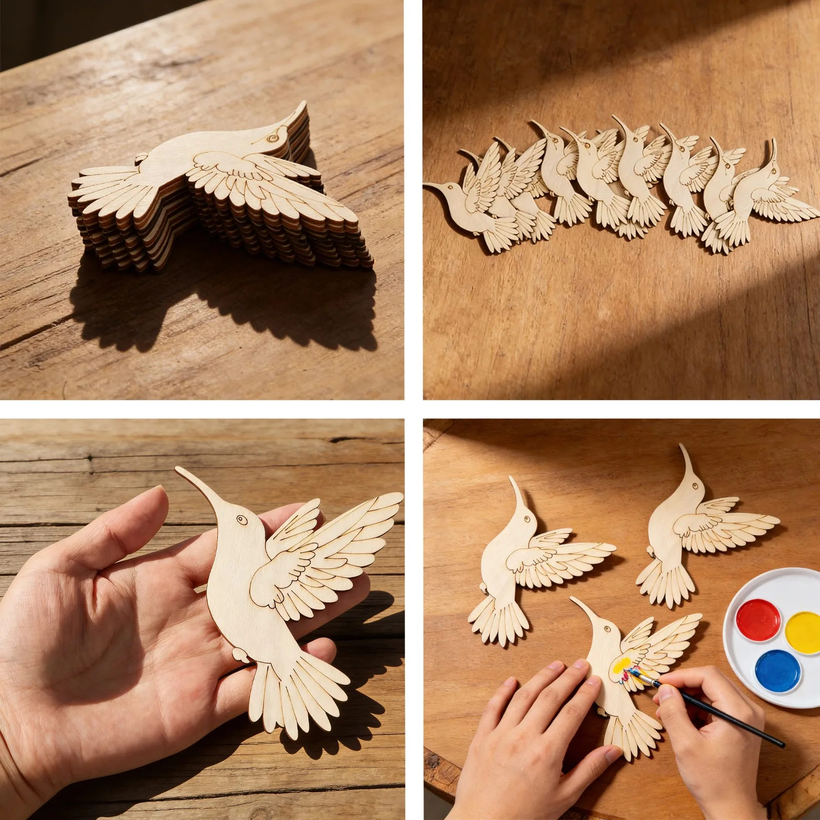 ชุดงานฝีมือไม้รูปสัตว์และนก 10 - Home Decor Diy บทวิจารณ์และราคา