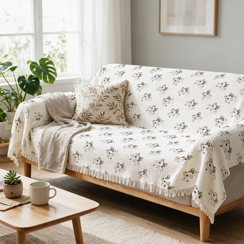 ผ้าห่มตกแต่งลายดอกไม้แสนสบายสำ - Neutral Throw Blanket บทวิจารณ์และราคา