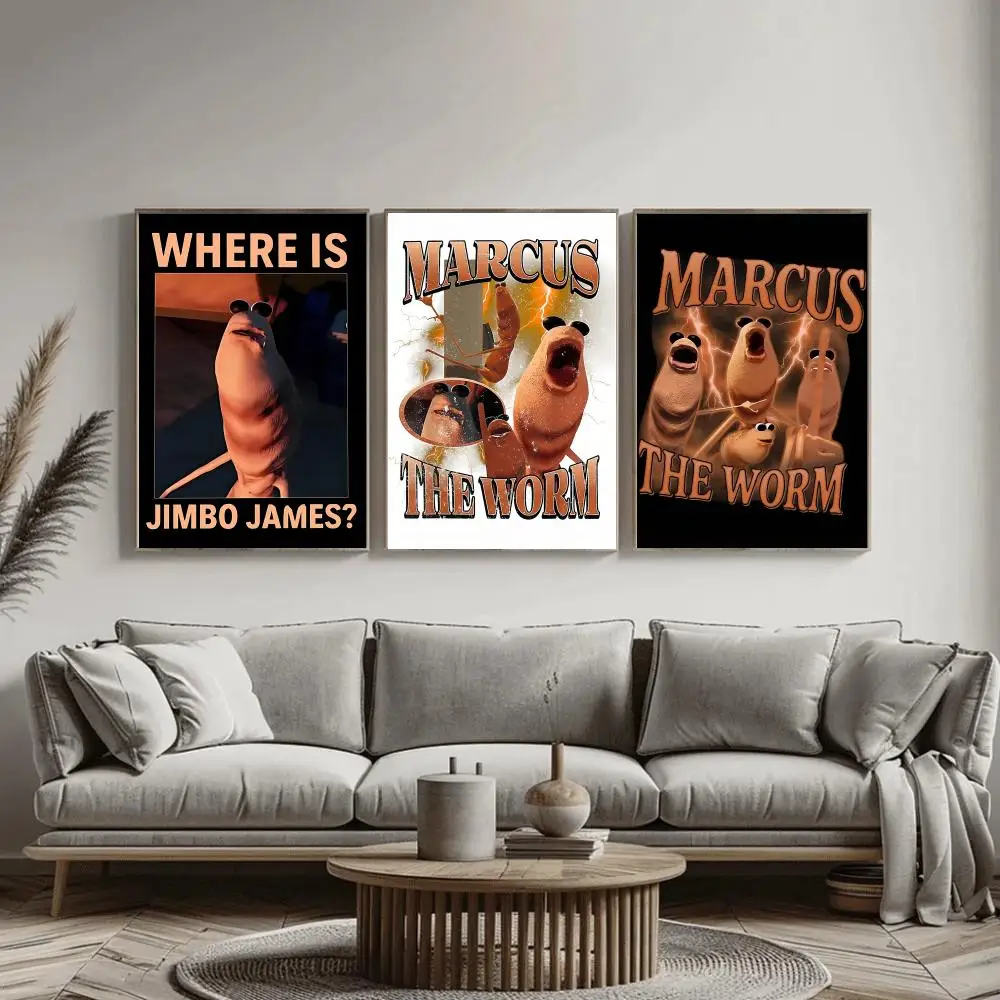 โปสเตอร์ติดผนังลายหนอนตลกมาร์ค - Home Decor Living Room Ideas บทวิจารณ์และราคา