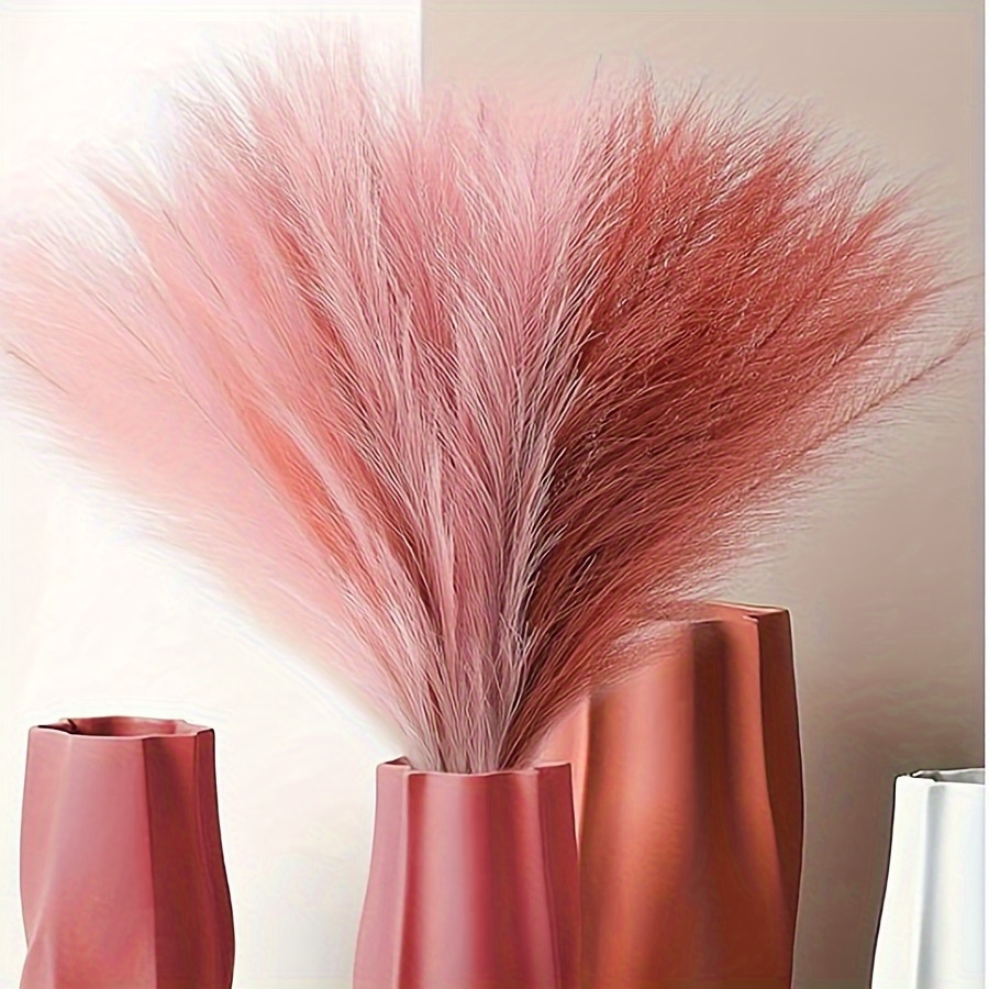หญ้าเทียม10ชิ้นขนนกเทียมเทียมอ - Pampas Grass Decor บทวิจารณ์และราคา