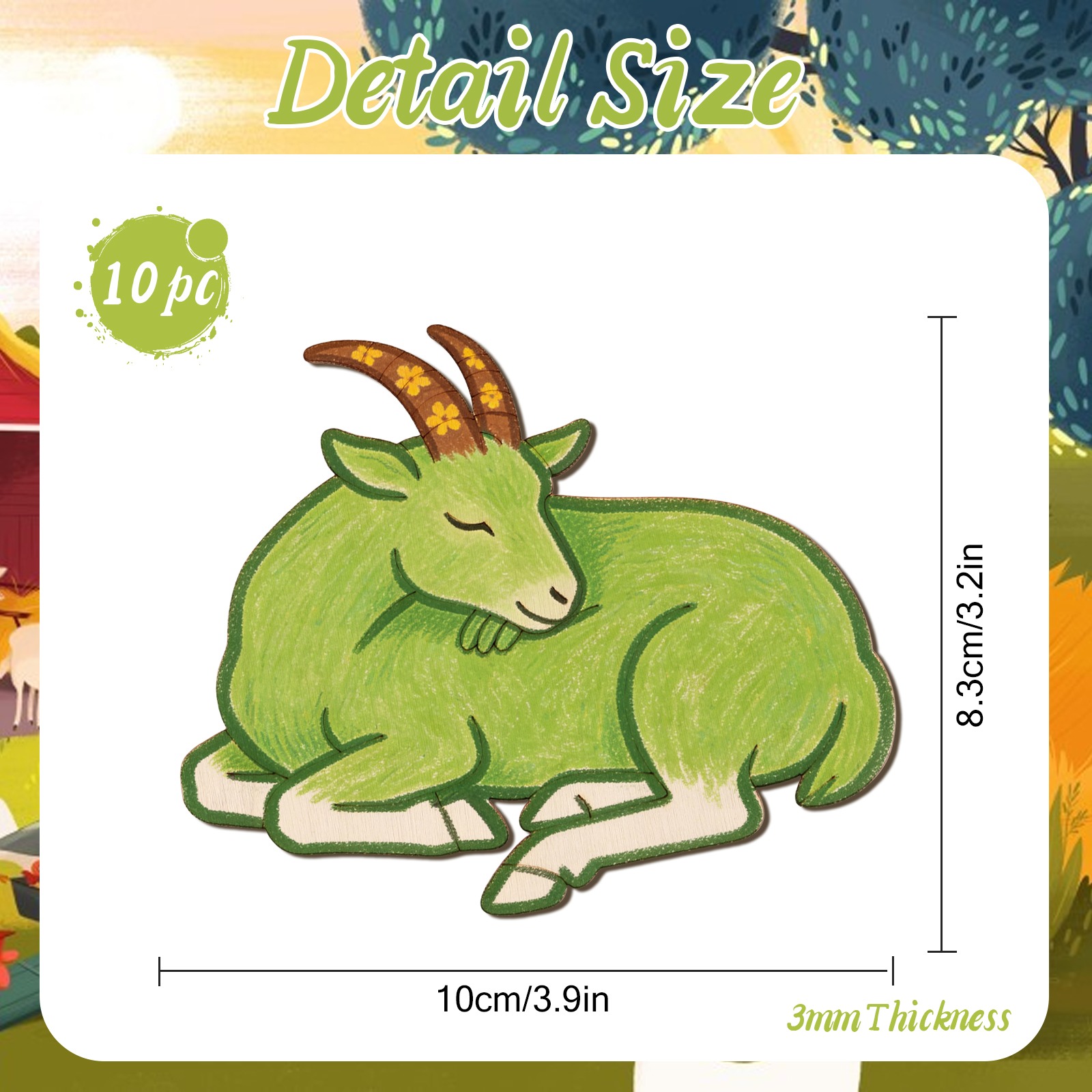 ชุดงานฝีมือไม้แกะสลักรูปแกะ 10 - Home Decor Diy บทวิจารณ์และราคา