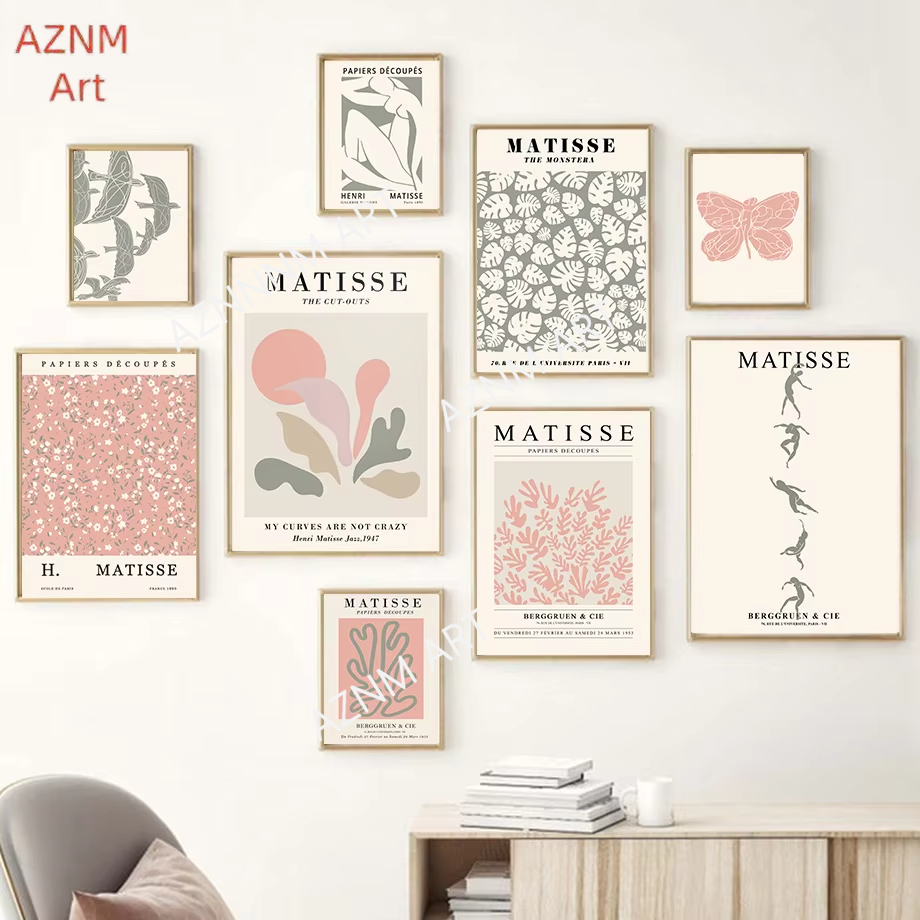 ภาพพิมพ์บนผ้าใบลายเส้นมาติสแบบ - Home Decor Japandi บทวิจารณ์และราคา