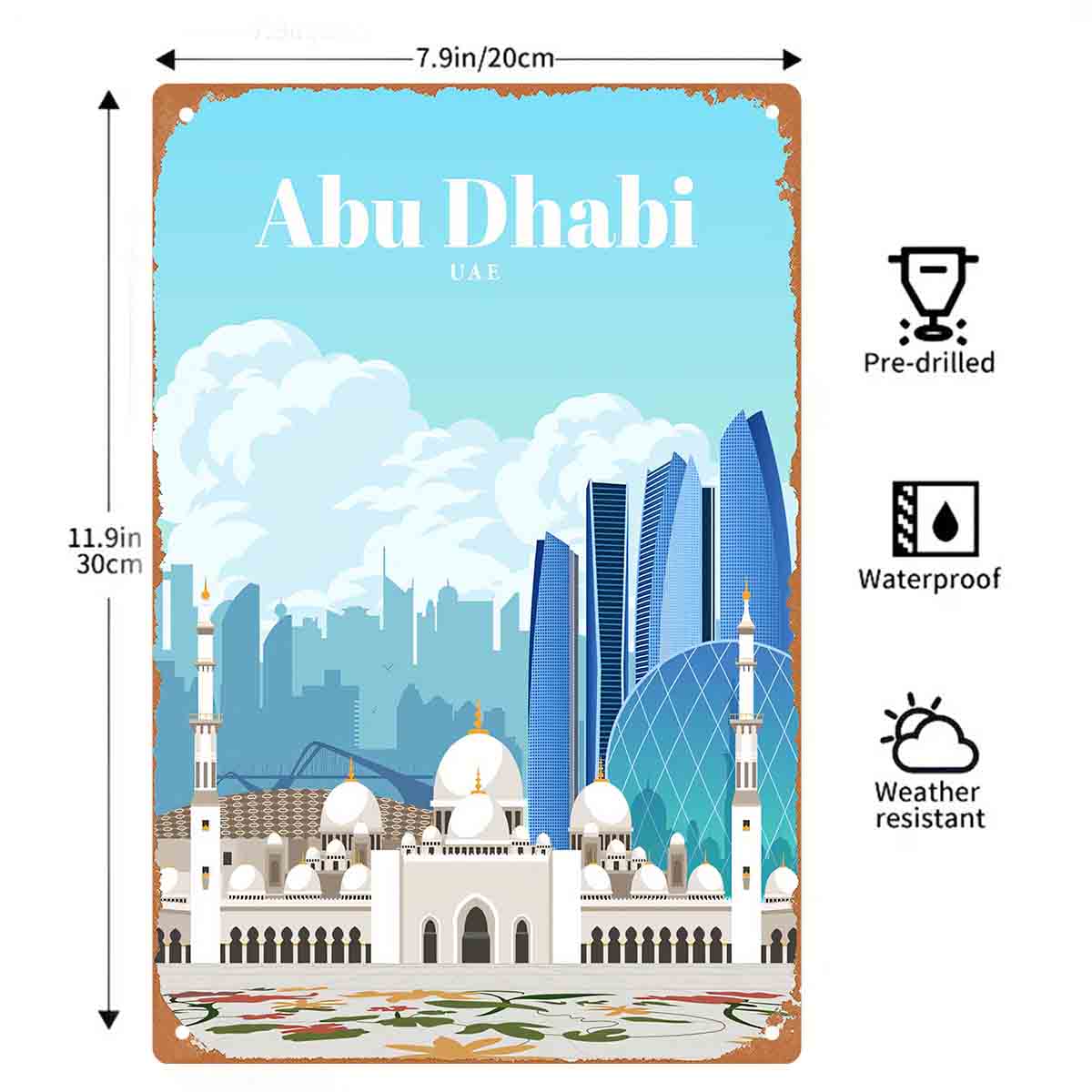 ป้ายโลหะติดผนังลายเส้นขอบฟ้าอา - Home Decor Uae บทวิจารณ์และราคา