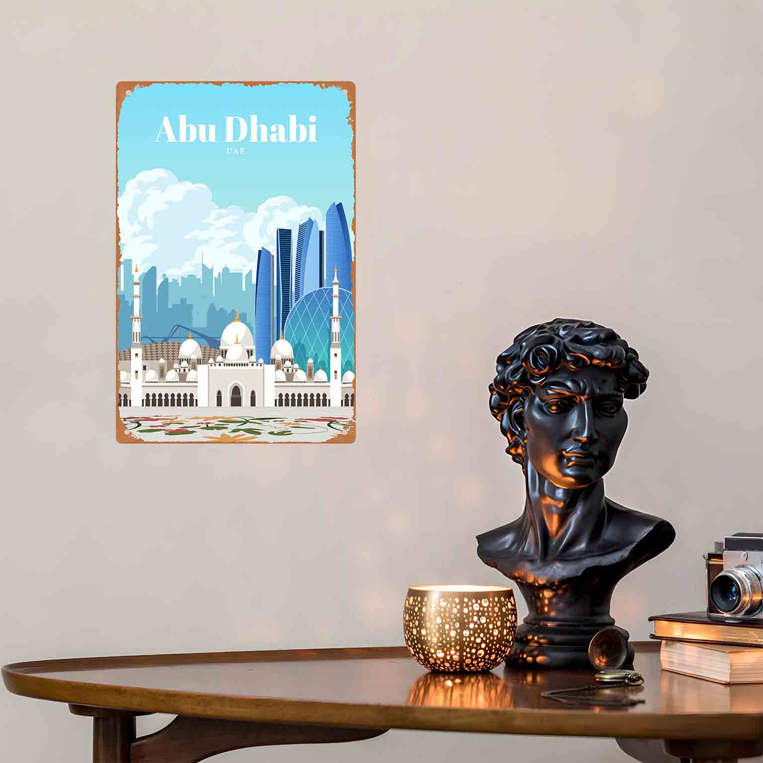 ป้ายโลหะติดผนังลายเส้นขอบฟ้าอา - Home Decor Uae บทวิจารณ์และราคา